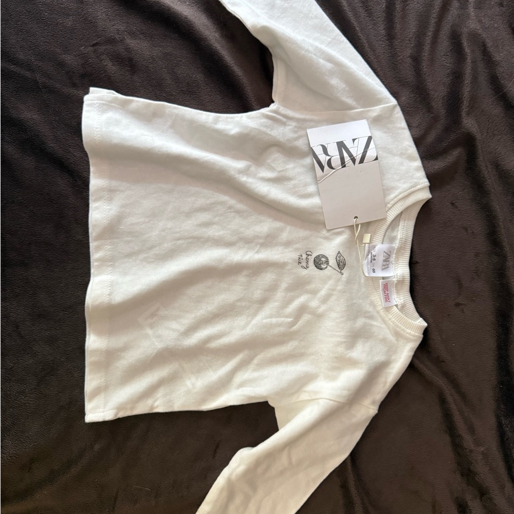 Zara Baby 3-6 months Cream Long Sleeve Top